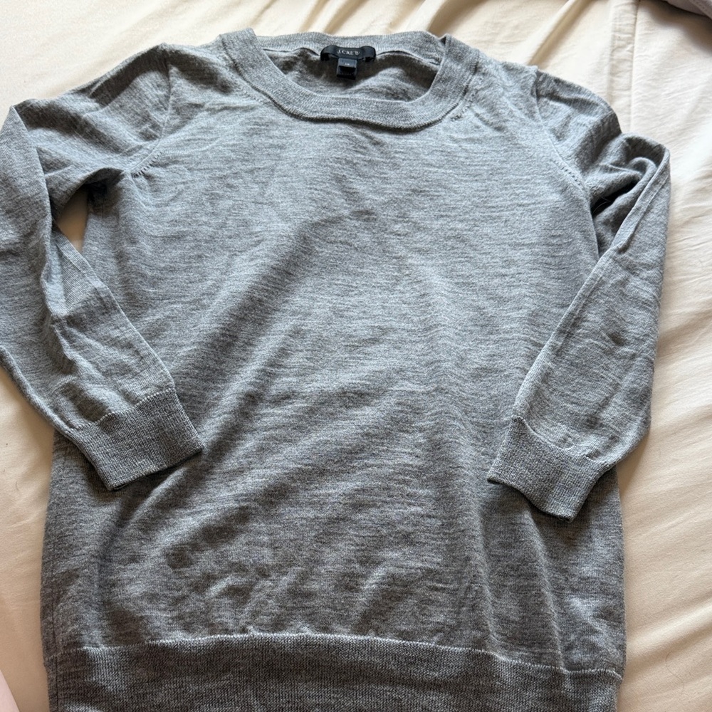 J. Crew Women's Gray Crewneck Sweater